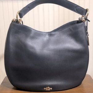 Coach Large Nomad Hobo, Navy Blue Leather
